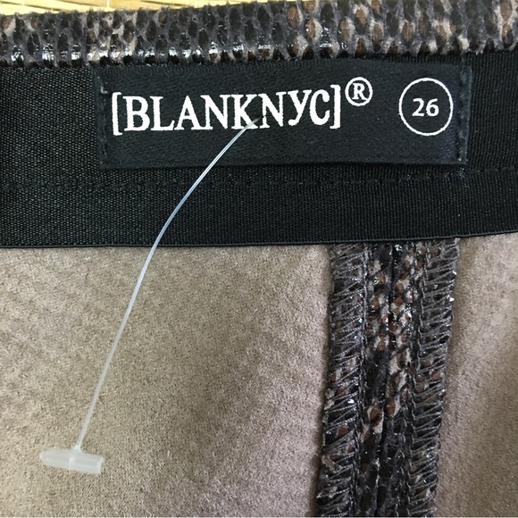 Free People Blank NYC Faux Leather Snakeskin Pull-On in Boomslang Legging Sz 26 - Picture 4 of 11